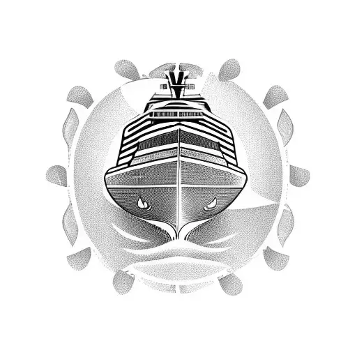 cruise ship tattoo design idea