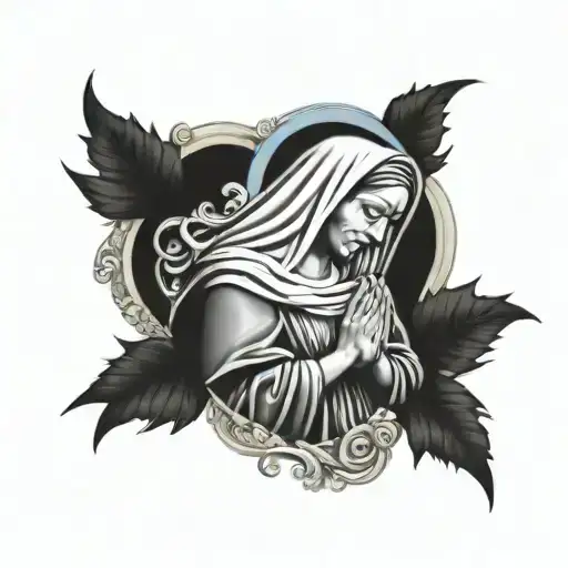 mama mary tattoo design idea