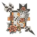 crossword puzzle tattoo design idea