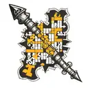 crossword puzzle tattoo design idea