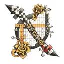 crossword puzzle tattoo design idea