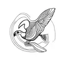 seal;toucan;butterfly tattoo design idea