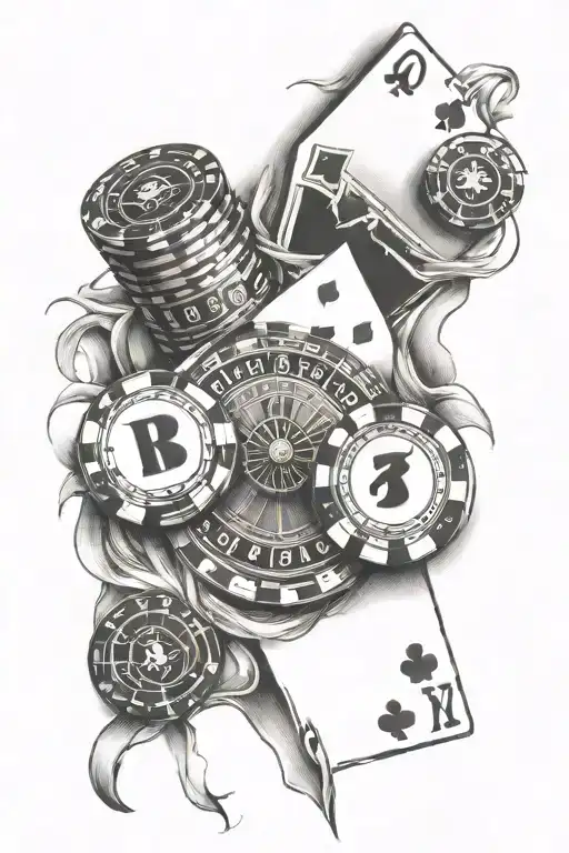 gambling tattoo design idea