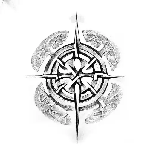 Celtic cross tattoo design idea