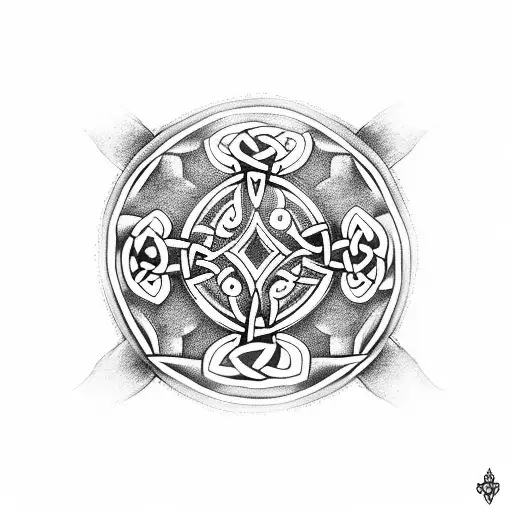 Celtic cross tattoo design idea