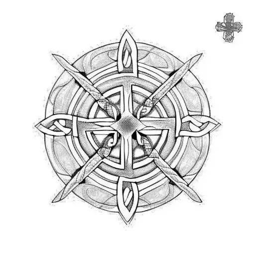 Celtic cross tattoo design idea