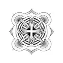 Celtic cross tattoo design idea