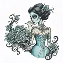 corpse bride tattoo design idea