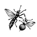 mantis and buttercup tattoo design idea