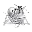 mantis and buttercup tattoo design idea