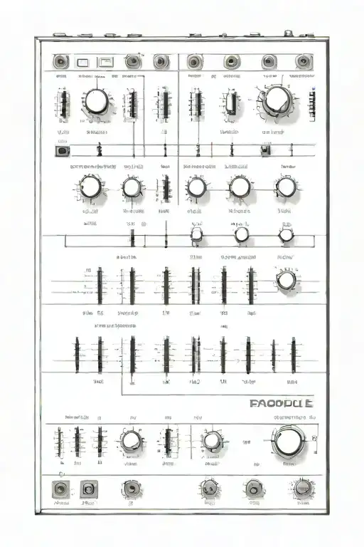 audio console faders tattoo design idea