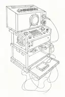 audio console floating tattoo design idea