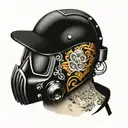 welding mask tattoo design idea