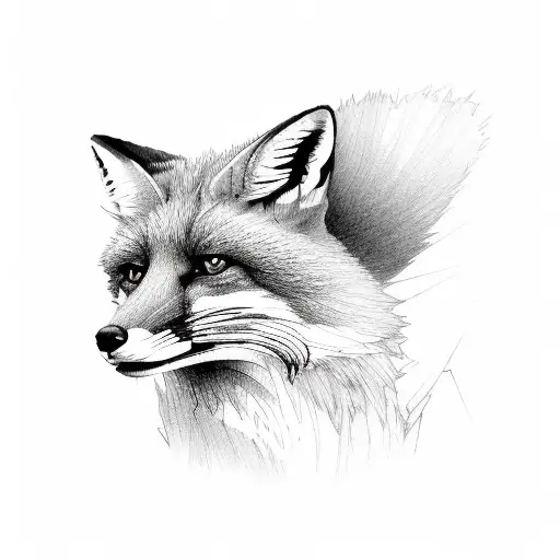 Fox tattoo design idea