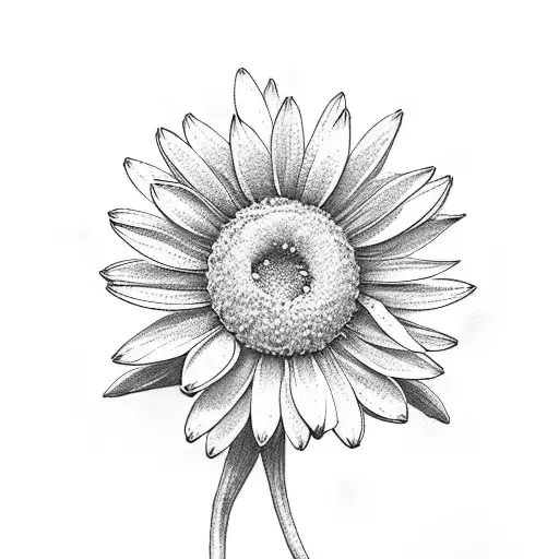 bouqet of daisy's and daffodils  tattoo design idea