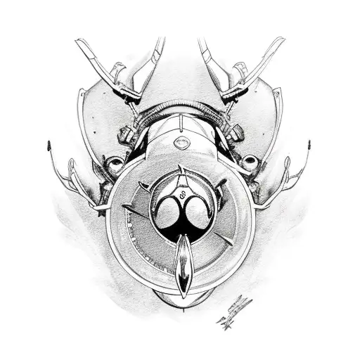 labradore with royal enfield gt650 motorcycle tattoo design idea