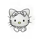 hello kitty tattoo design idea