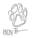 Paw Print with a name Ben, small tattoo tattoo design idea
