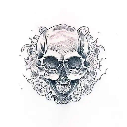 Skull tattoo design idea