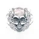 Skull tattoo design idea