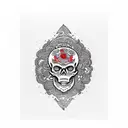Skull tattoo design idea