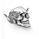 Skull tattoo design idea