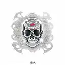 Skull tattoo design idea