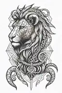 aries lion scorpion tattoo design idea