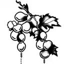 grape on a vine tattoo design idea