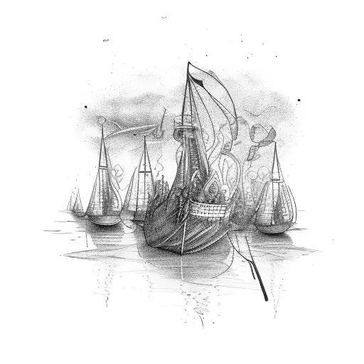 burn the boats tattoo design idea