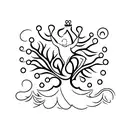 Tree pose yoga tattoo design idea