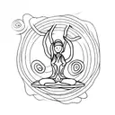 Tree pose yoga tattoo design idea