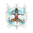 Tree pose yoga tattoo design idea