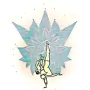 Tree pose yoga tattoo design idea