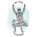 Tree pose yoga tattoo design idea