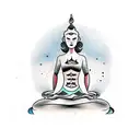 Tree pose yoga tattoo design idea
