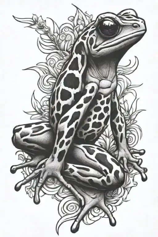 poison dart frog tattoo design idea