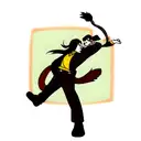 A mongoose, styled as a Che Guevara, defeats snakes in business suits in a duel tattoo design idea