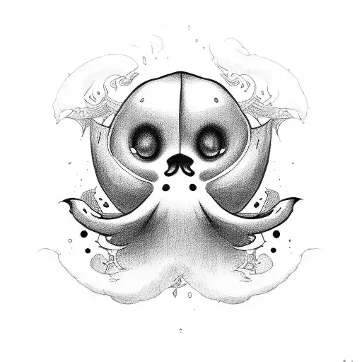 casper the ghost tattoo design idea