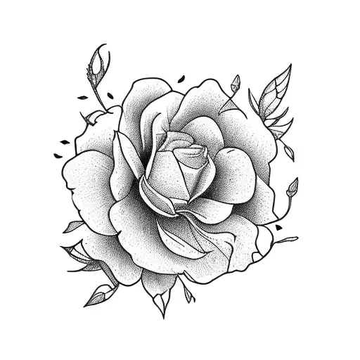 bunch of april, july, october and november birth flowers tattoo design idea