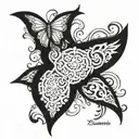 child's name tattoo design idea