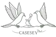 two flying doves with the name casey above it  tattoo design idea