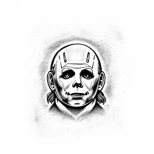 Michael Myers dark background  tattoo design idea