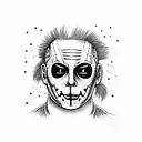 Michael Myers dark background  tattoo design idea