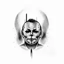Michael Myers dark background  tattoo design idea