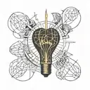 light bulb and heart tattoo tattoo design idea