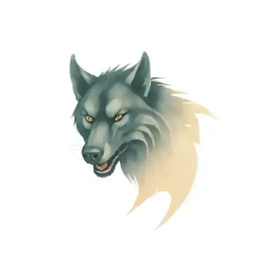 blackout werewolf sleeve tattoo tattoo design idea