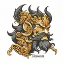 ravana tattoo design idea