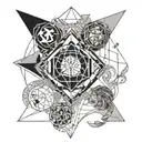 libra carrying leo and virgo astrology tattoo design idea