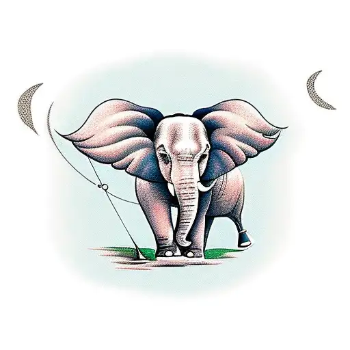 elephant depicting mother daugher relationship tattoo design idea